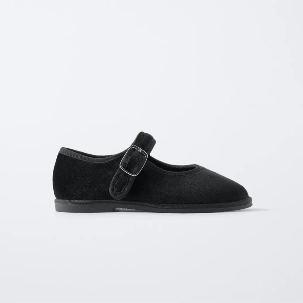 Zara Velvet Maryjanes